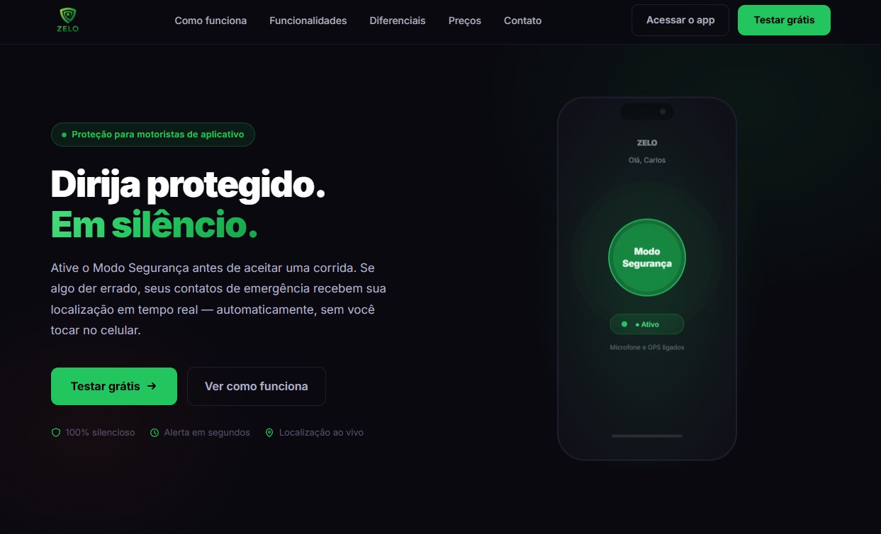 Zelo segurança para motoristas